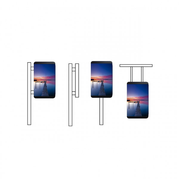 Road Street Outdoor P6 billboard led Wireless Advertising Pole Lamp 0