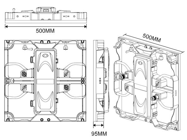 32W 1200cd/m2 Indoor LED Screens , P4.81 Rental Led Display Screen In Video 1