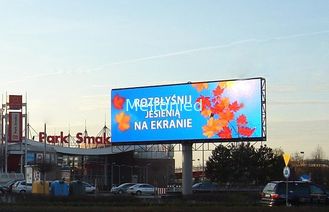 16mm Outdoor Full Color Led Display Screen Advertising 3906 Dots Energy Saving 50%