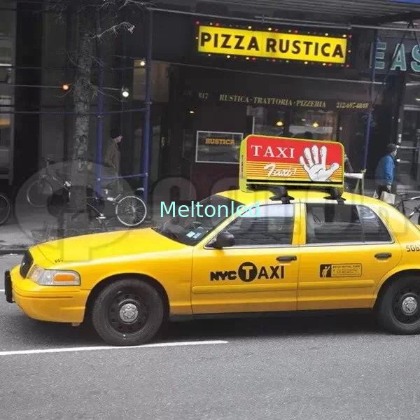 P5High Brightness 2-3 Years Warranty Outdoor full color Advertising Taxi Top LED Screen 1