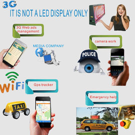 6mm Pitch Taxi LED Display Waterproof IP65 Full Color 128 x 16dot Resolution