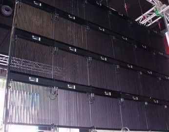 3000 Nits Transparent Led Display , Full Color Electronic Led Curtain Display