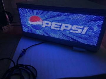 Three sided digital top Taxi LED Display surpport USB/3G/WIFI , Steel / Aluminum Material