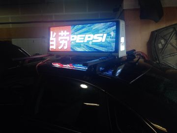 buy 3G 4G Taxi Roof Led Display / Led Screen For Taxi Top Sign Advertising 25 kg online manufacturer
