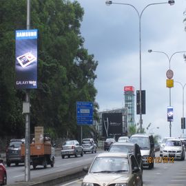 buy P3 - P6 Led Commercial Outdoor Advertising Billboard High Brightness 3G/4G/WIFI/USB lamp pole sign online manufacturer