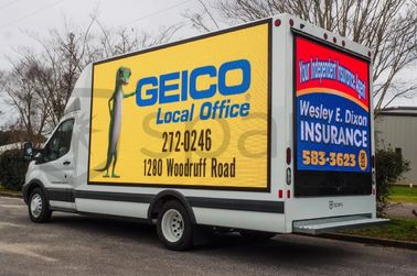 buy P5 Outdoor LED Display Screen Wall Truck LED Mobile Billboard Trailer AC220V/110V online manufacturer